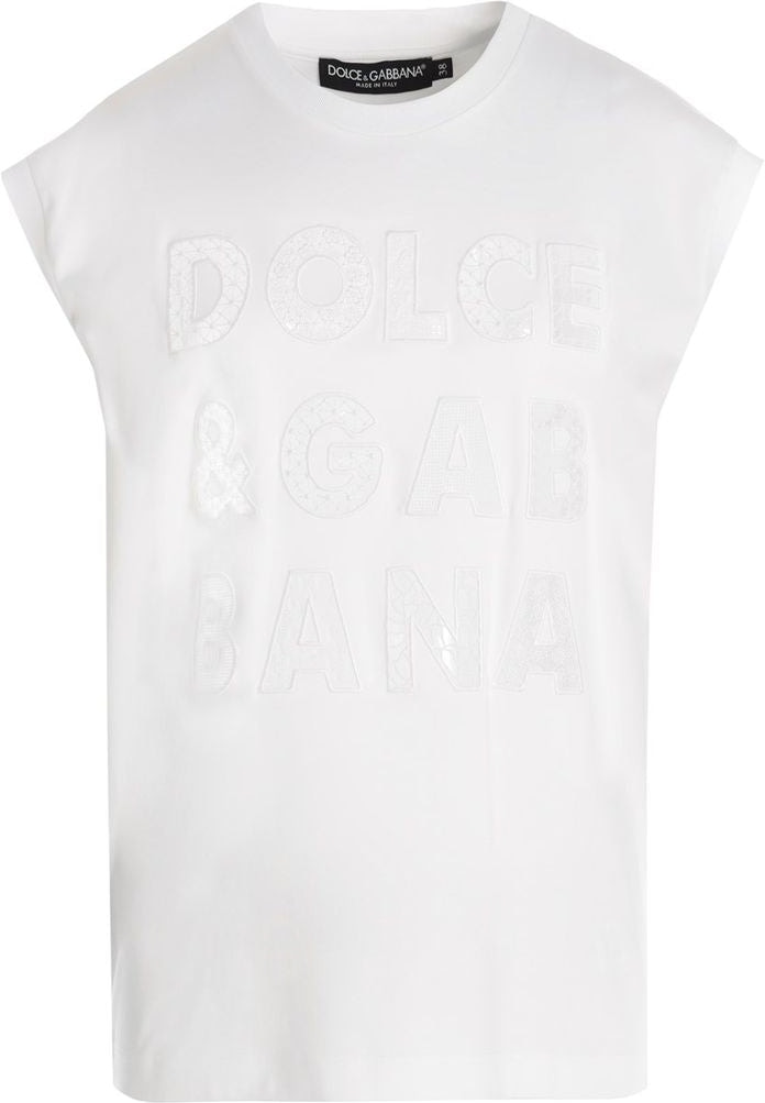 W0800 DOLCE & GABBANA EMBROIDERED COTTON TOP