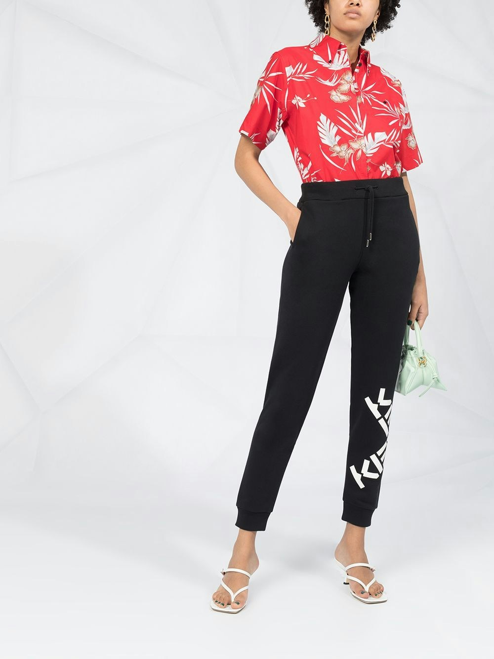 99 KENZO PRINTED COTTON TROUSERS
