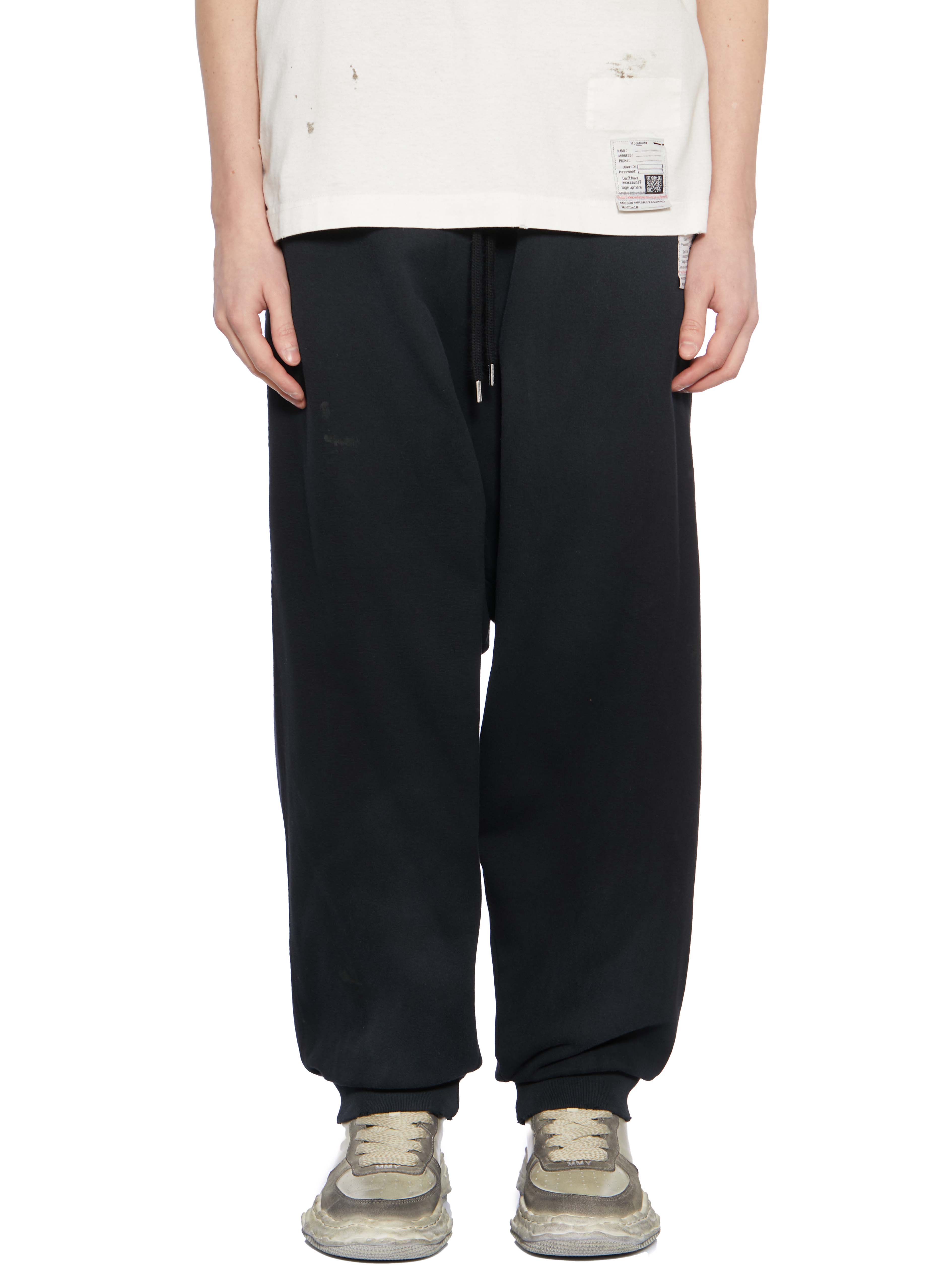 Black MAISON MIHARA YASUHIRO COTTON WIDE PANTS