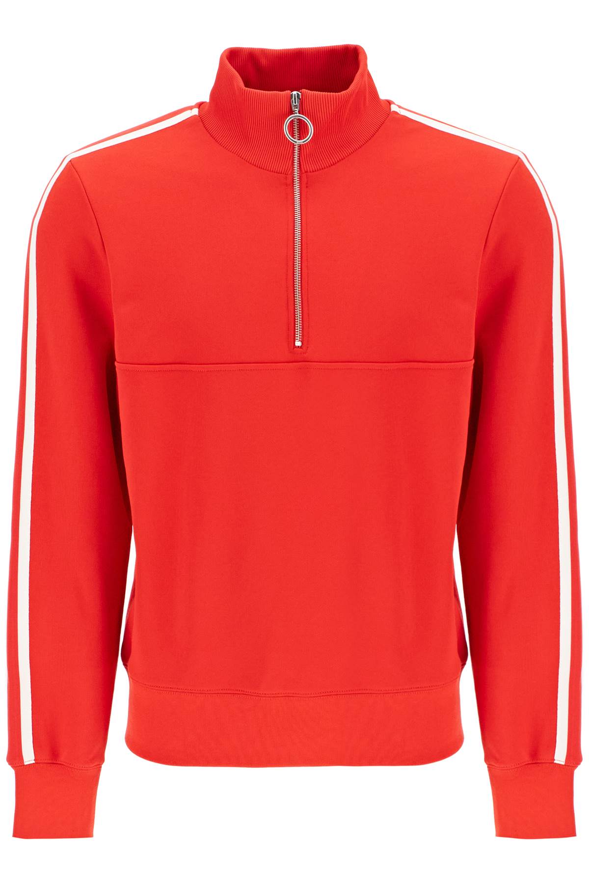 RED AMI PARIS AMI PARIS SWEATSHIRT WITH CONTRASTING BANDS