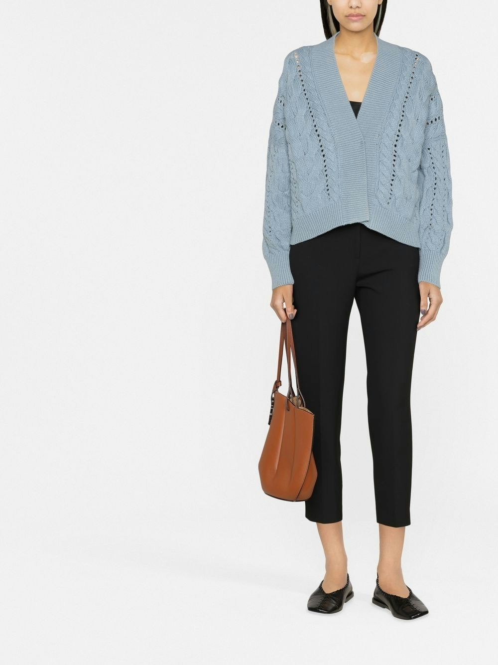 C9555 BRUNELLO CUCINELLI cable-knit long-sleeved cardigan