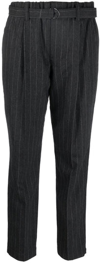 C001 BRUNELLO CUCINELLI striped tapered-leg trousers