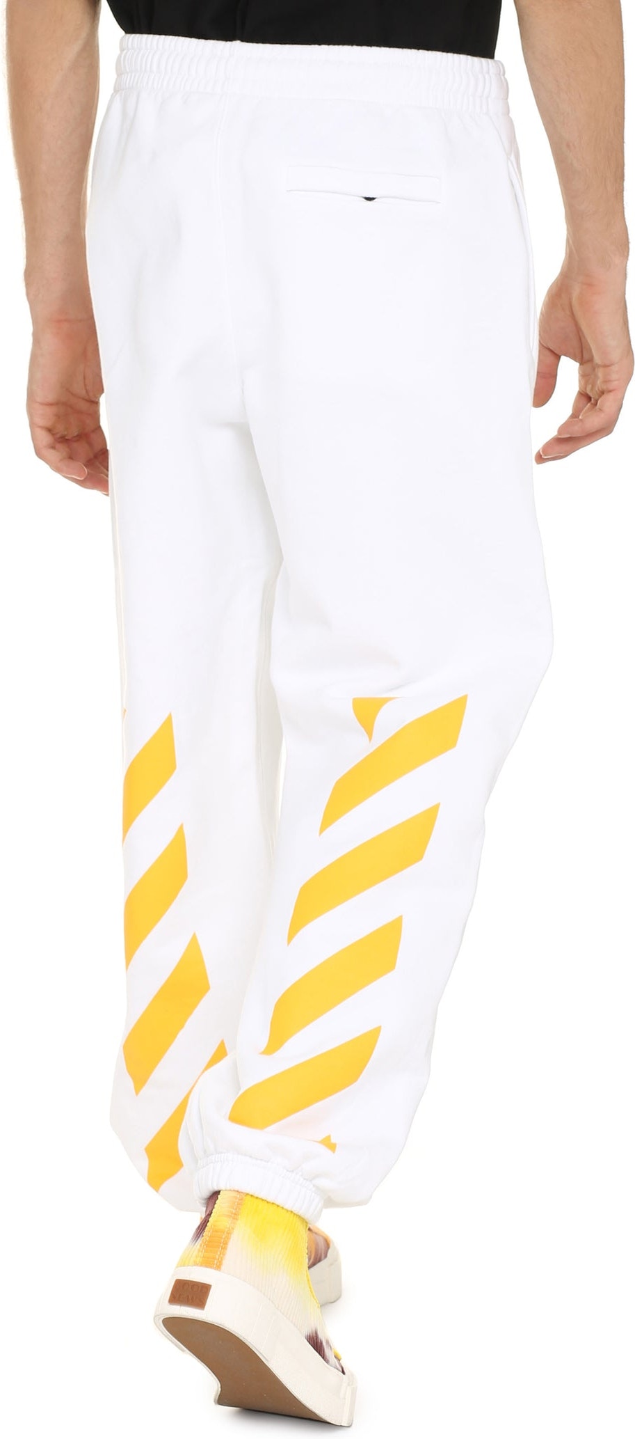 0184 OFF-WHITE COTTON TRACK-PANTS