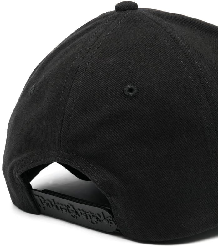 Black PALM ANGELS LOGO-PRINT BASEBALL CAP