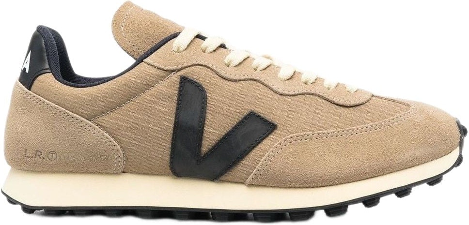 Brown VEJA LOGO-PATCH LACE-UP SNEAKERS
