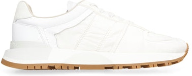 T1003 MAISON MARGIELA LEATHER PANELLED LACE UP SNEAKERS