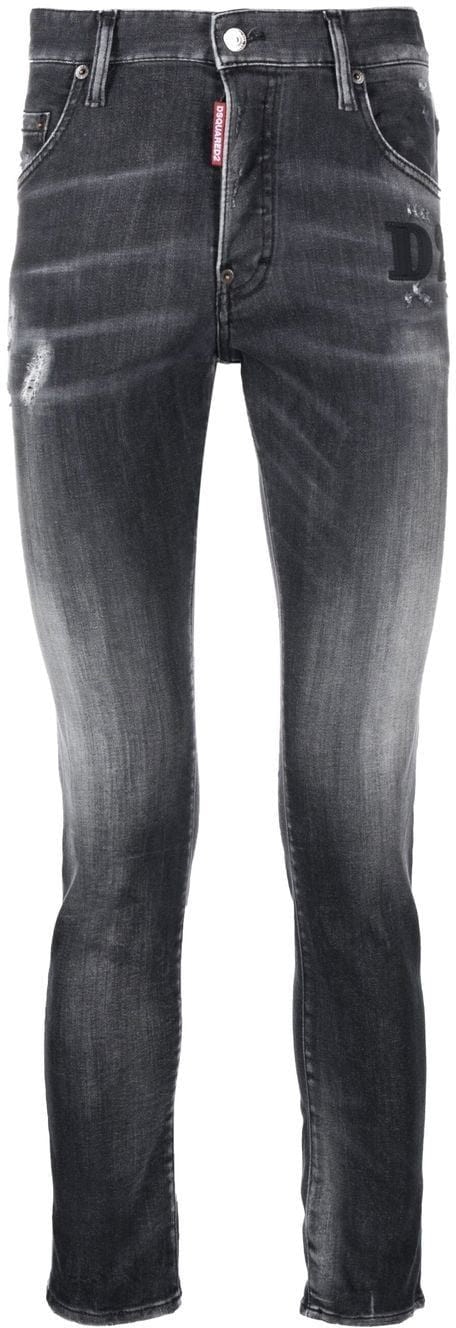 Black DSQUARED2 FADED SKINNY-FIT JEANS