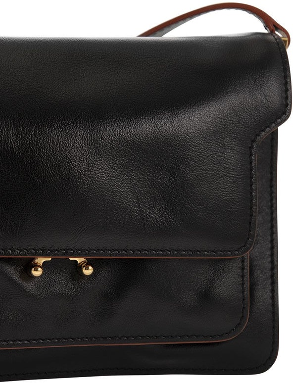 Marni | Men Medium Trunk Soft Leather Bag Black Unique