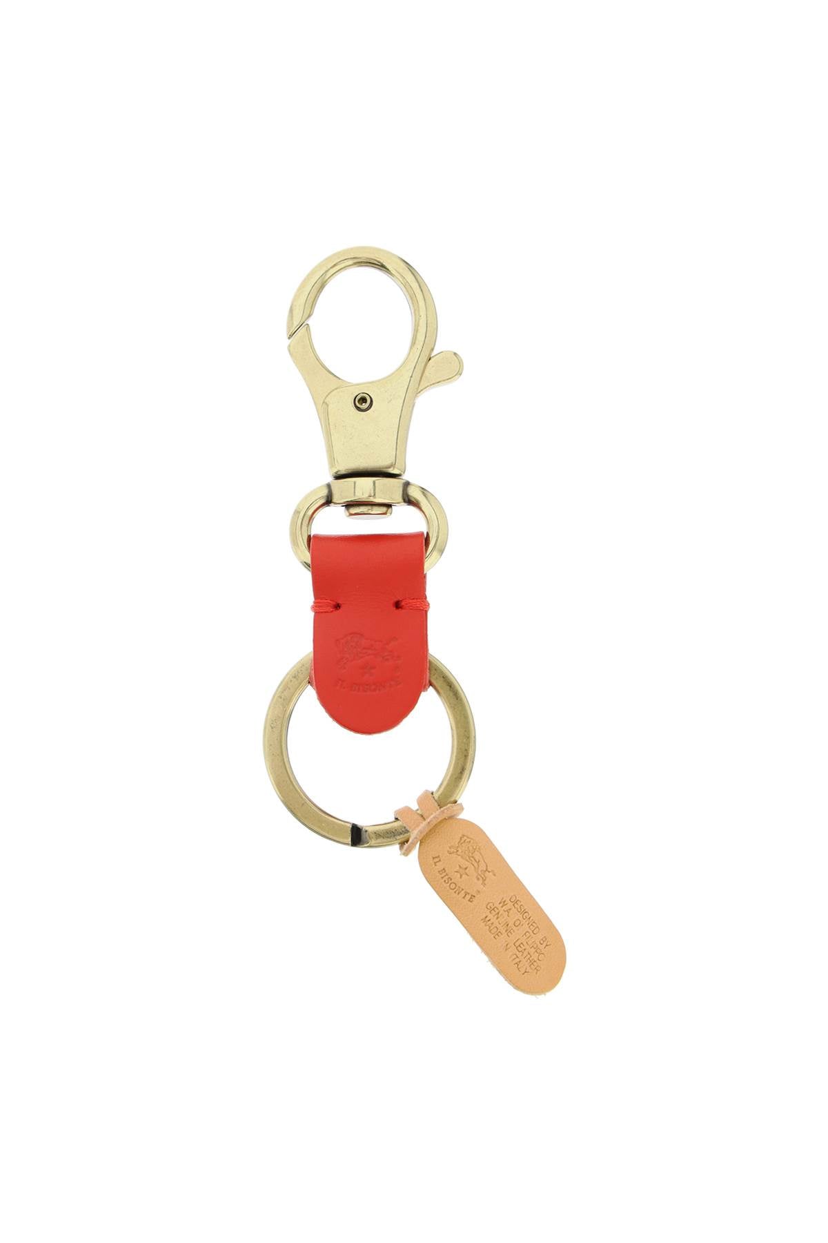 RED IL BISONTE KEY RING WITH CLASP (SKH016PG0001) | LOZURI