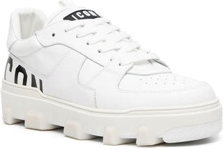 M072 DSQUARED2 ICON BASKET LEATHER LOW-TOP SNEAKERS