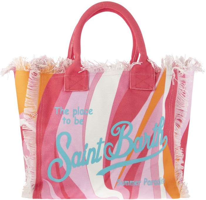 Mc2 Saint Barth Pink Vanity Canvas Shoulder Bag