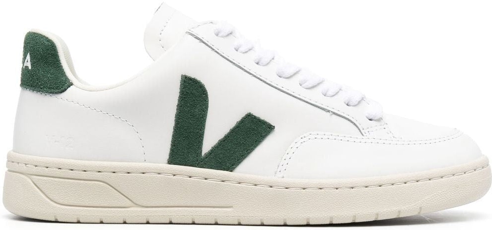 Veja V-12 Leather White Cyprus Sneakers - Side