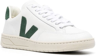 Veja V-12 Leather White Cyprus Sneakers - Front Side