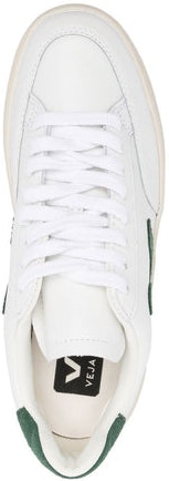 Veja V-12 Leather White Cyprus Sneakers - Top