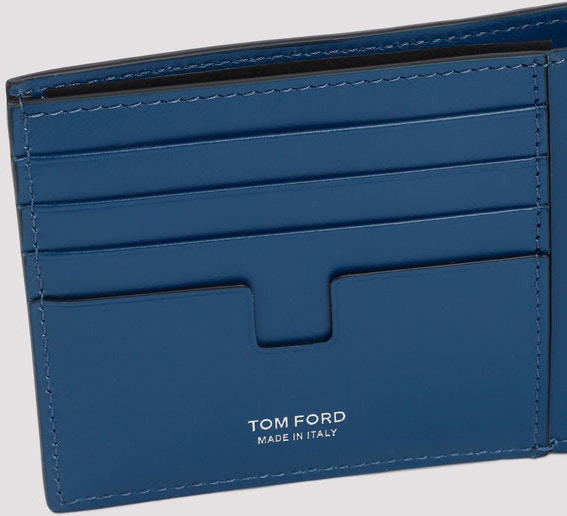 Tom Ford Money Clip Crocco Card Holder in Green for Men