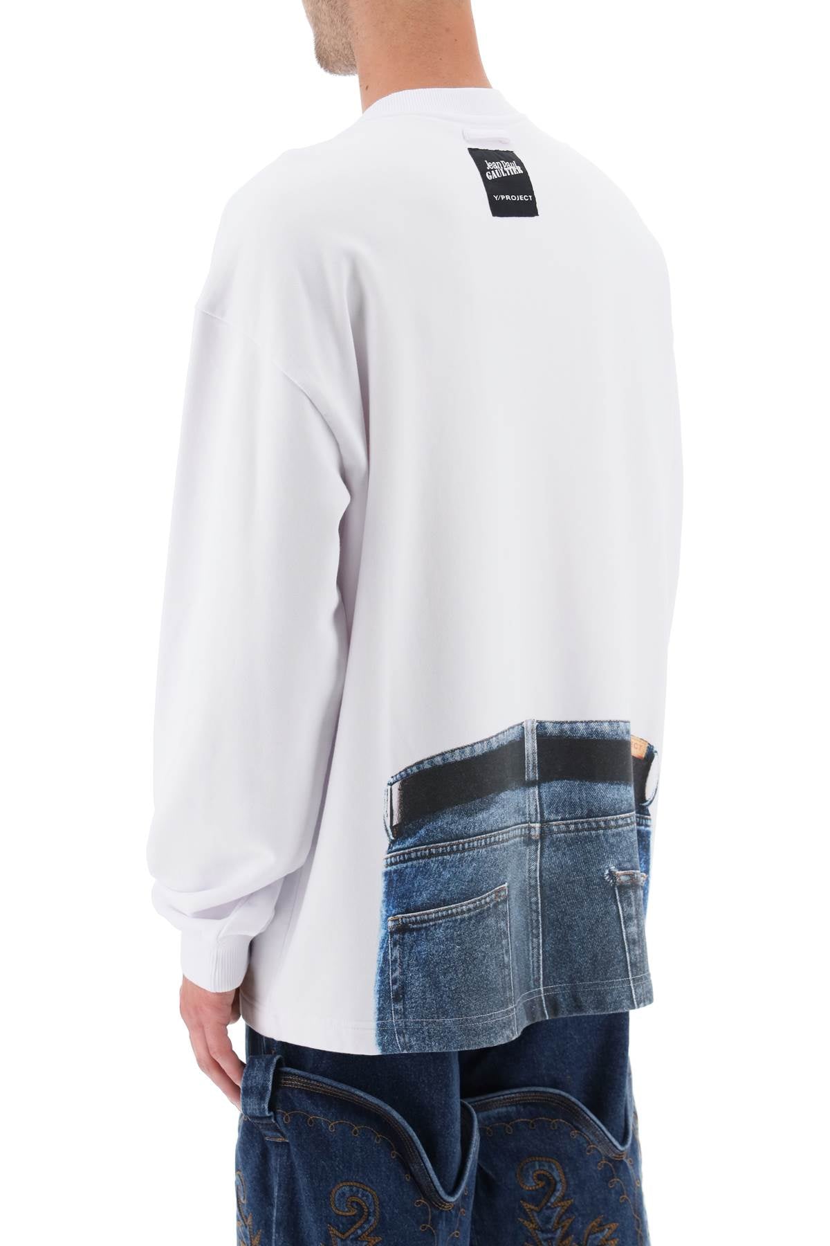 WHITE Y/PROJECT TROMPE L'OEIL SWEATSHIRT (YPJPGSWEAT3S24J17) | LOZURI